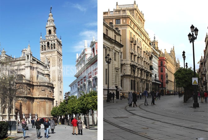 La Giralda de Sevilla y la Calle Larga