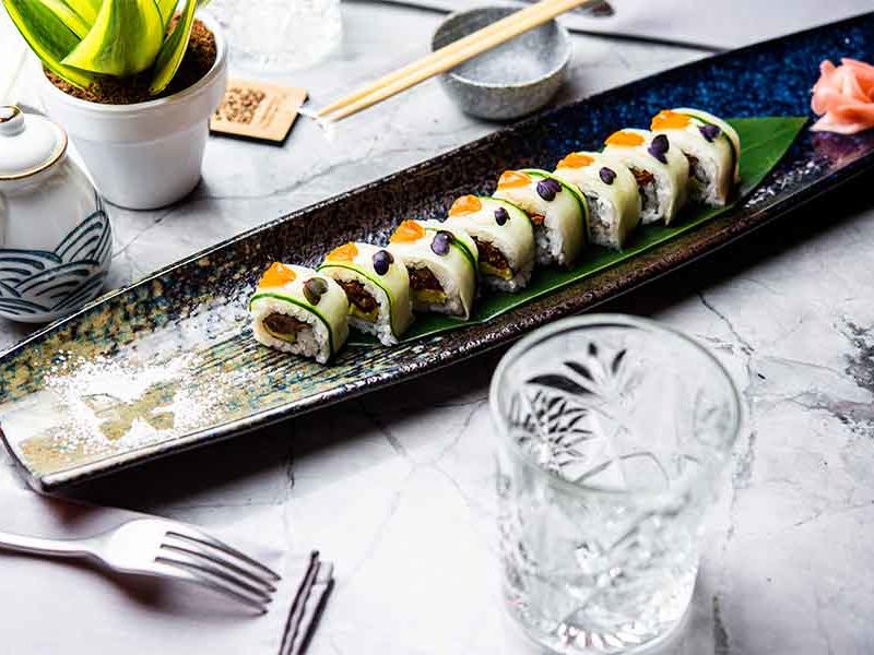 plato de sushi en el japones de chamberi