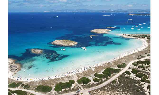 foto aerea de Formentera